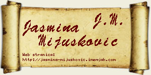 Jasmina Mijušković vizit kartica